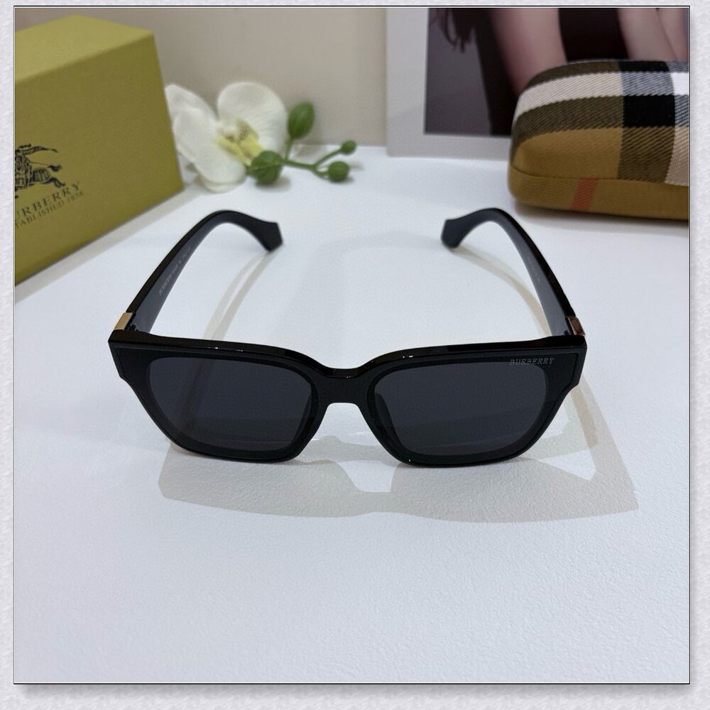 Burberry Black Square Check Sunglasses